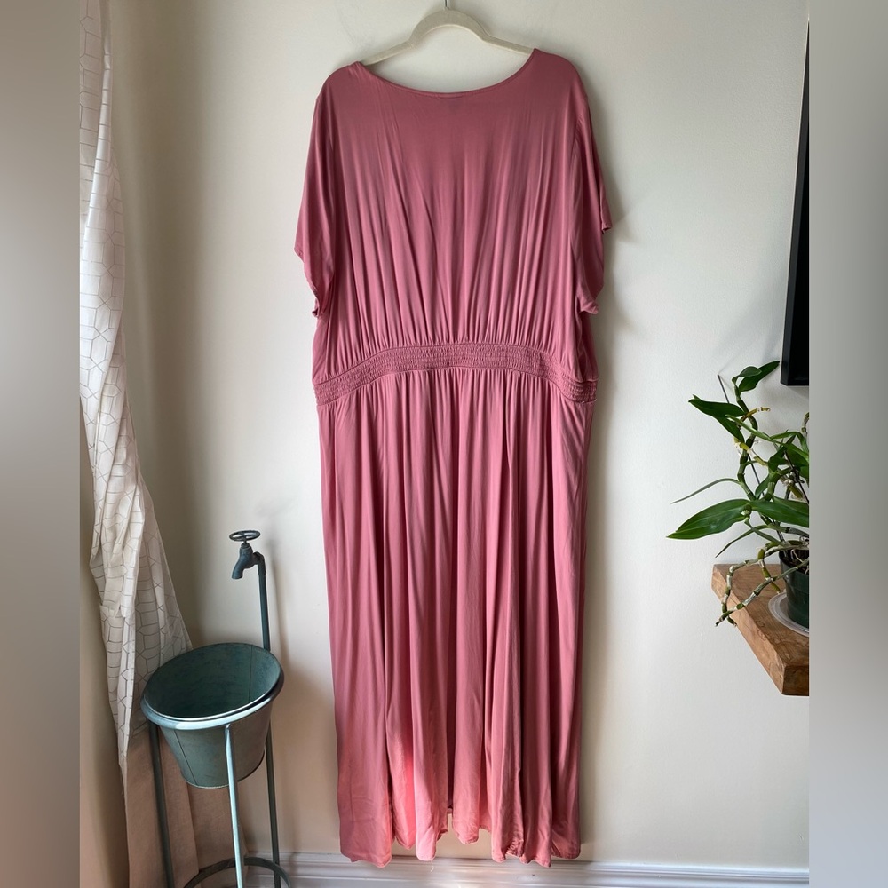 Torrid dusty rose long flowy dress with double front side slits - Picture 8 of 10